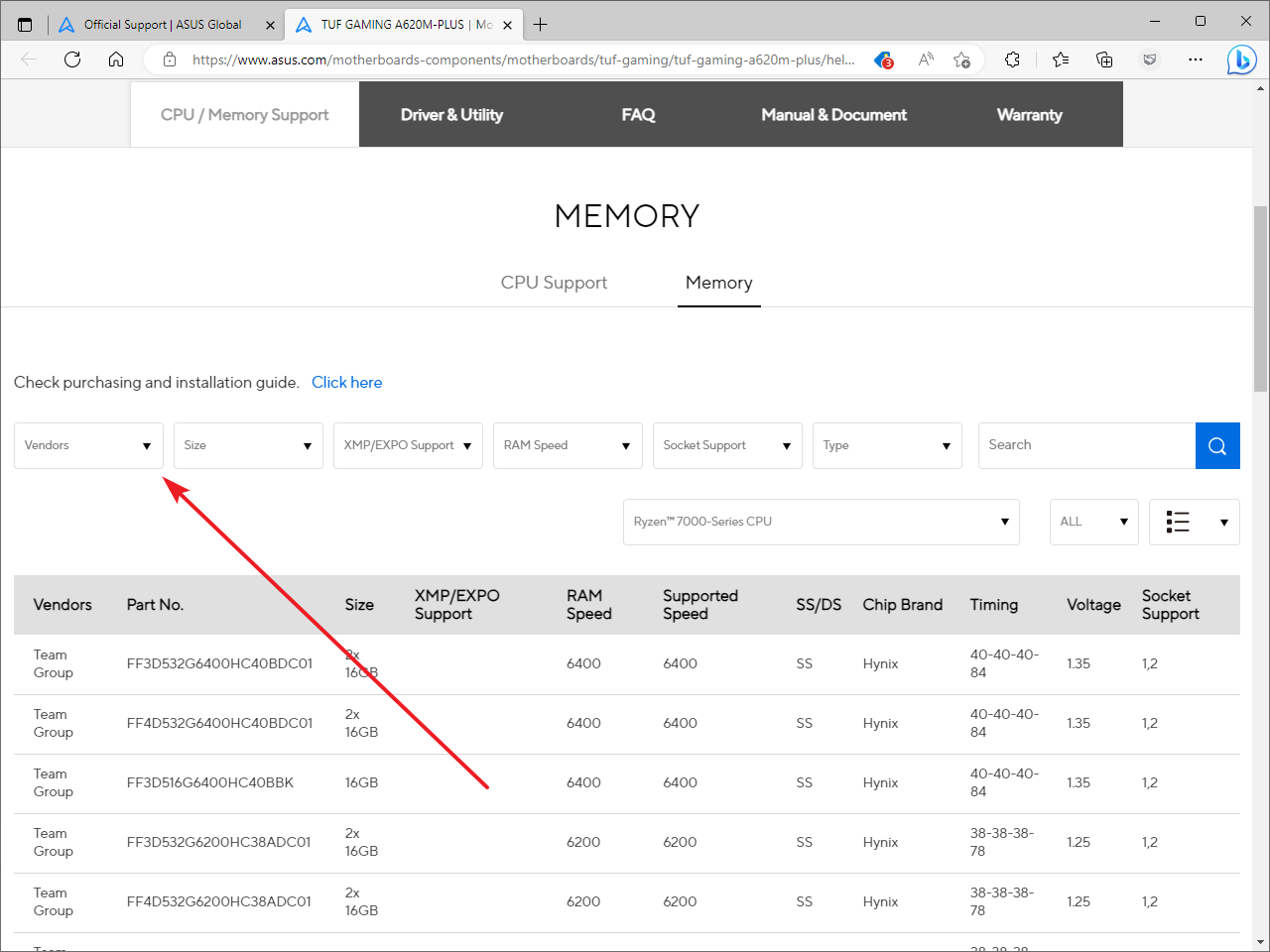 ASUS / 메인보드 / 장착 가능한 메모리와 크기 확인하는 방법 – MANUAL FACTORY
