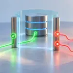 認可されたコンピューターのみがデータベースにアクセスできることを示す概念図