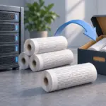 Log spostati in una scatola di archiviazione accanto al server